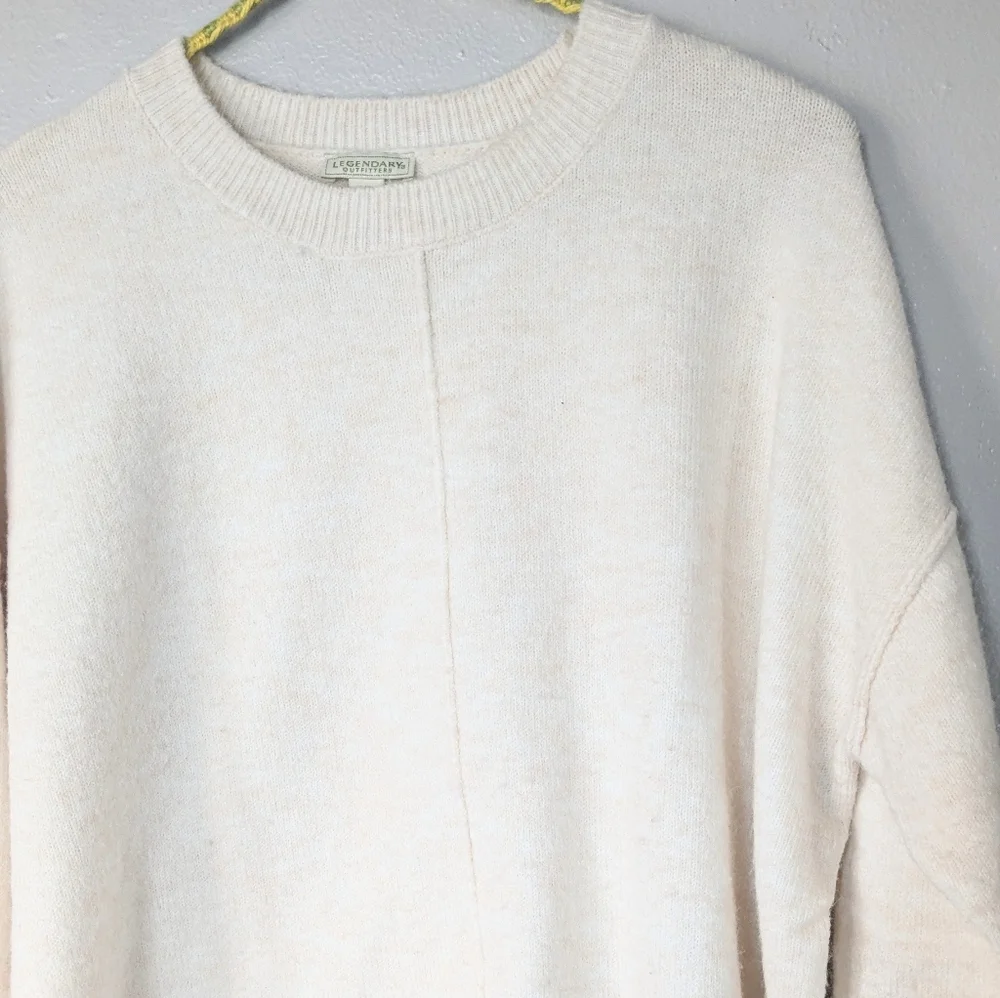 Legendary Outfitters Cream Oversized Boxy Knit Sweater - Large